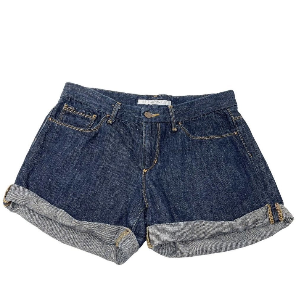 Joes Boyfriend Denim Jean Shorts Womens Size 25 Linen Blend